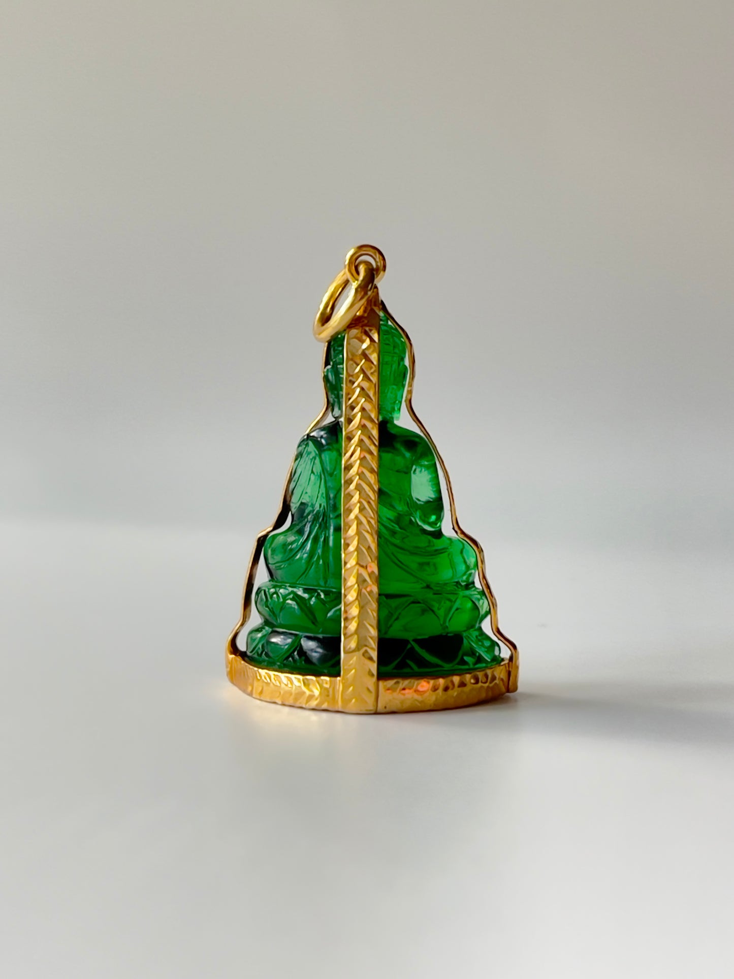 Gold Plated Green Buddha #269