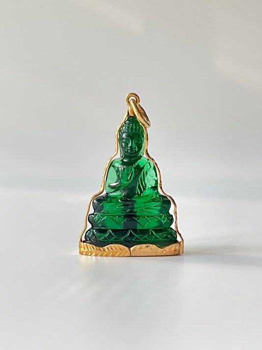 Gold Plated Green Buddha #270