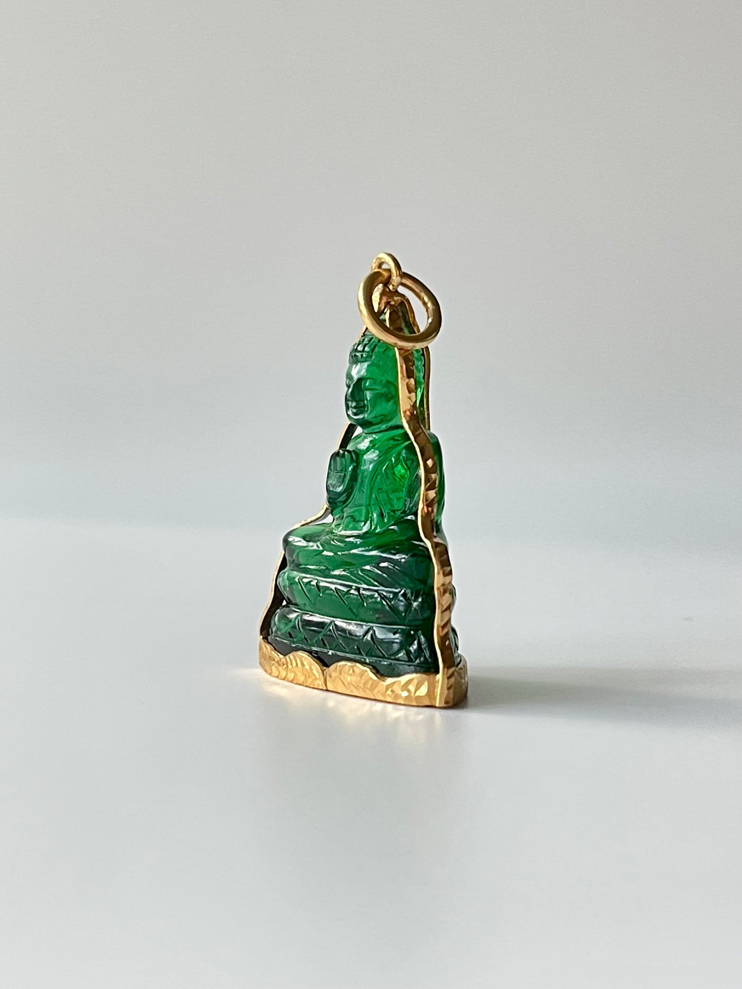 Gold Plated Green Buddha #270