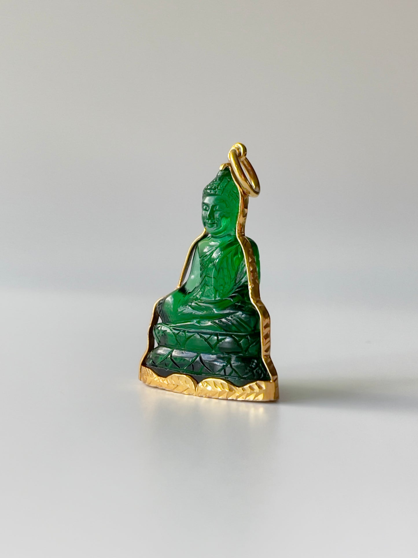 Gold Plated Green Buddha #271