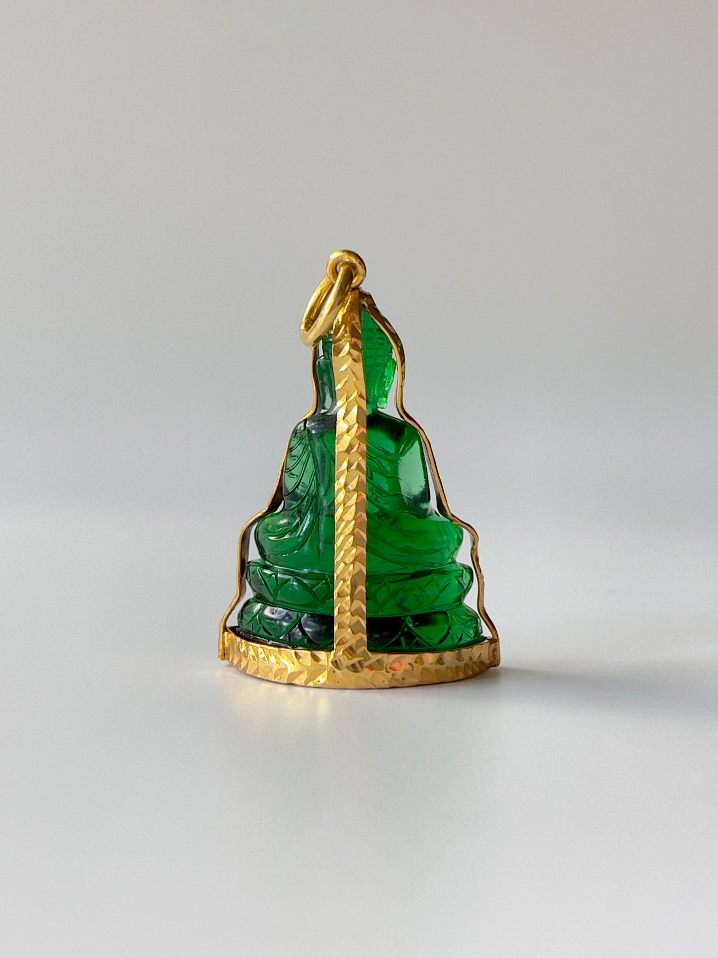 Gold Plated Green Buddha #271