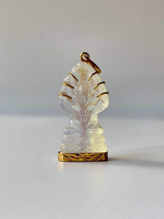 Gold Plated Clear Naga Buddha #273