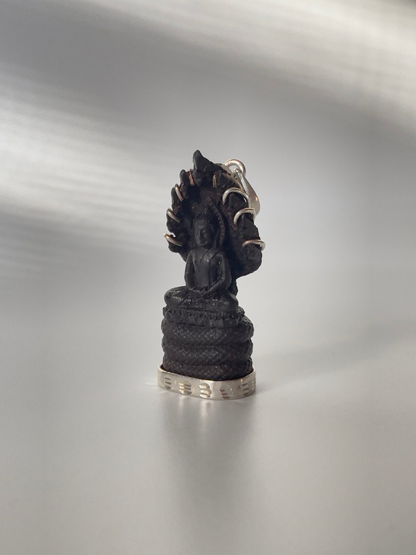 Blackwood Naga Buddha Pendant in Silver #641