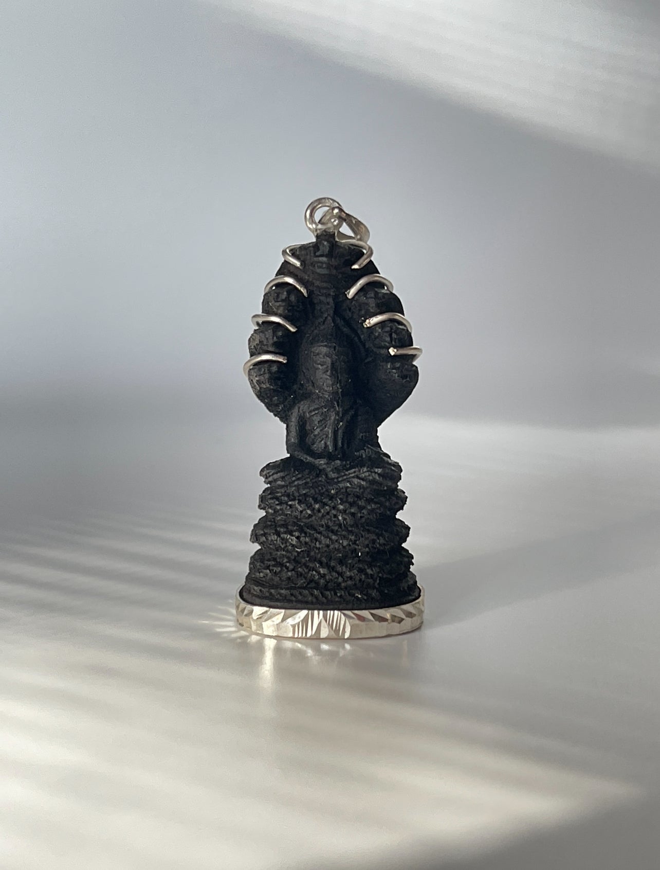 Blackwood Naga Buddha Pendant in Silver #642