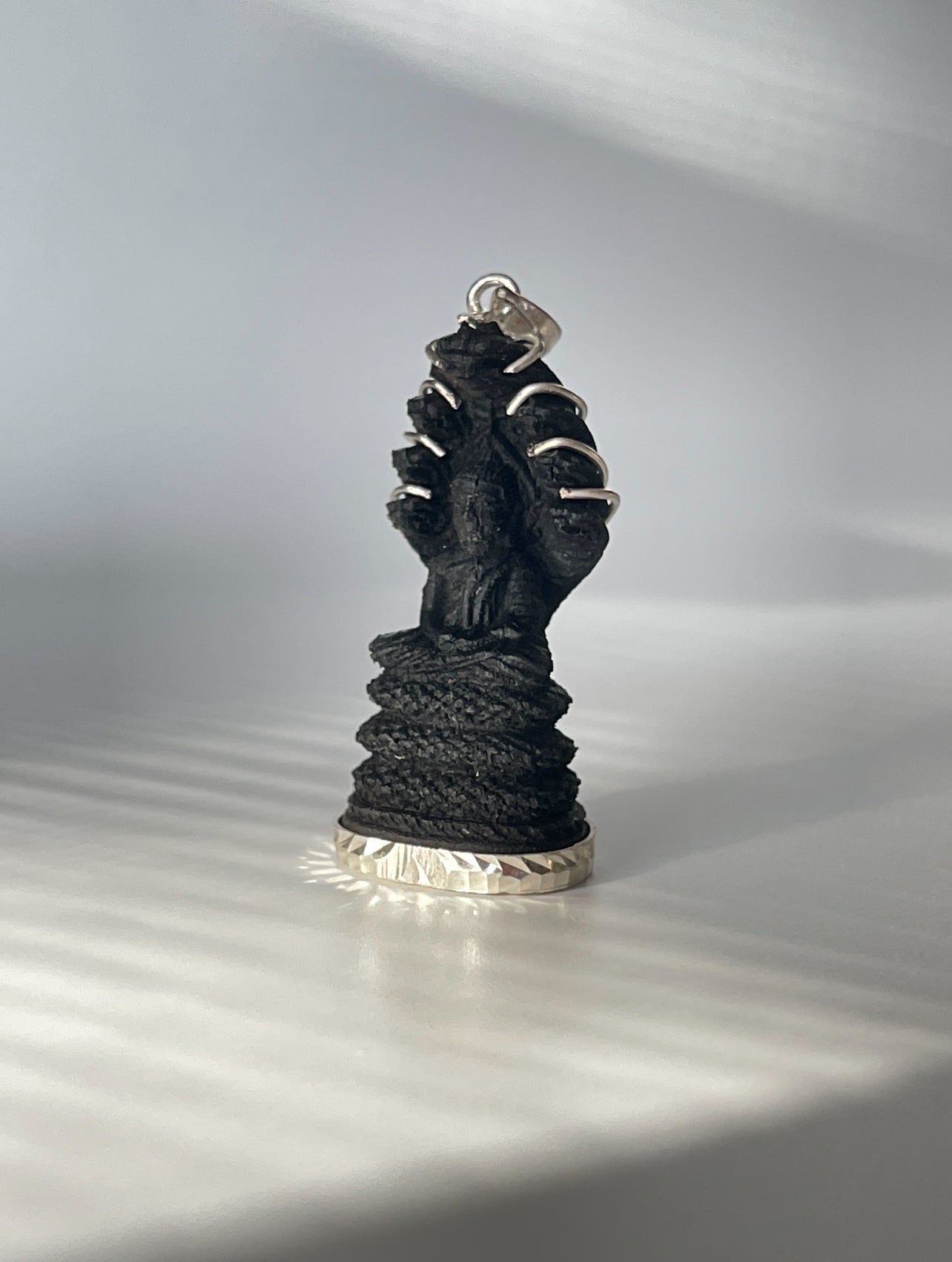 Blackwood Naga Buddha Pendant in Silver #642