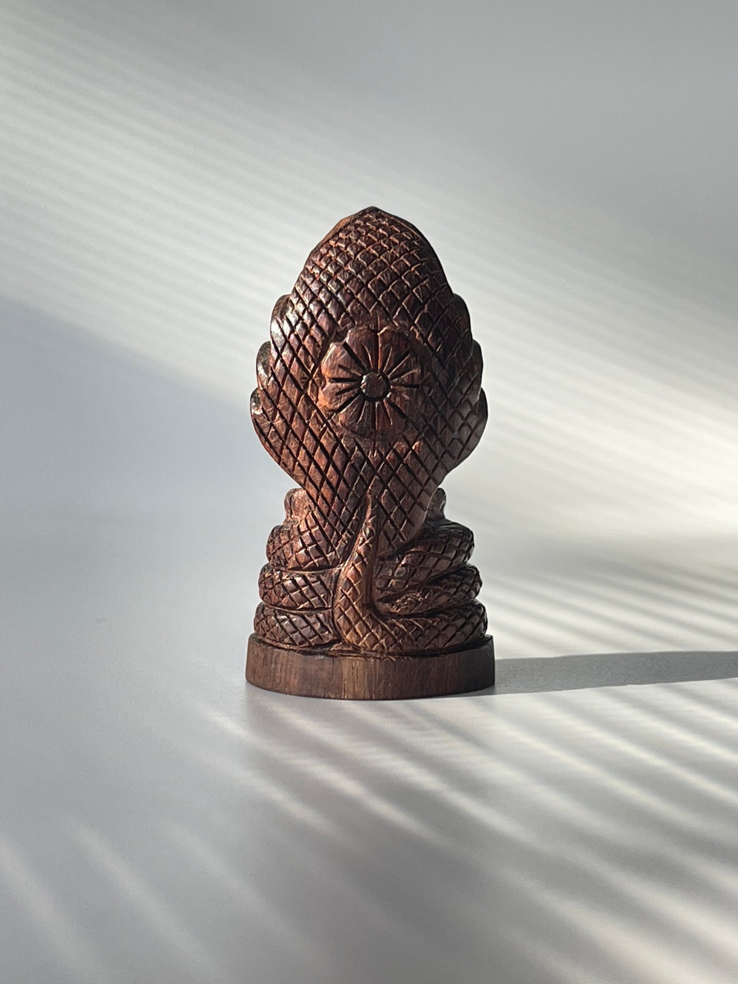 Khmer Style Wooden Naga Buddha