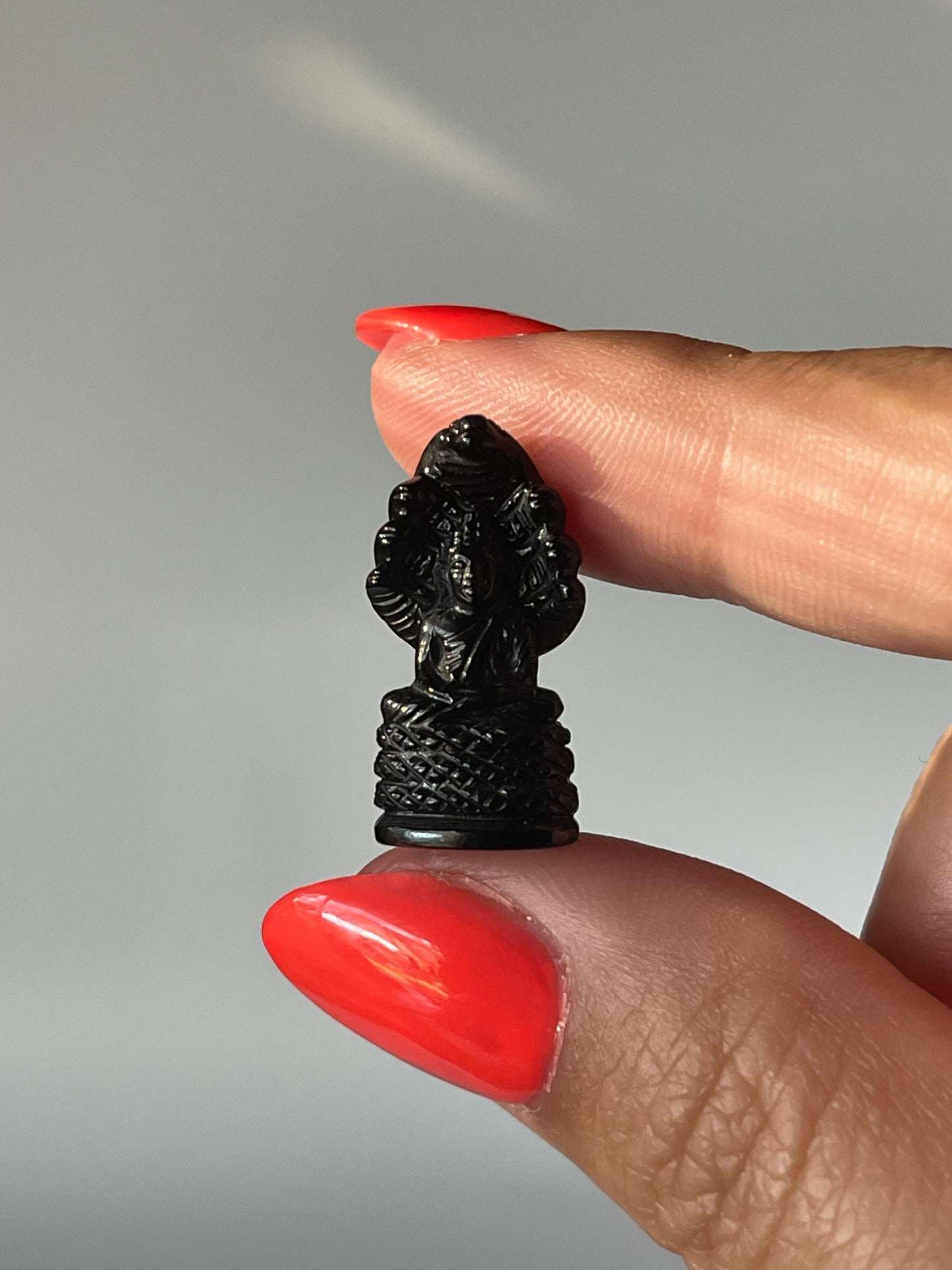 Mini Khmer Black Onyx Naga Buddha