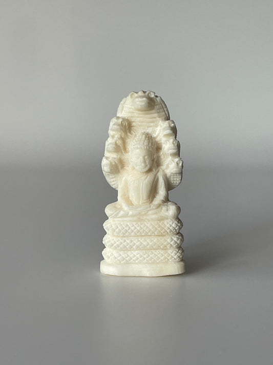 Khmer Style Cow Bone Naga Buddha