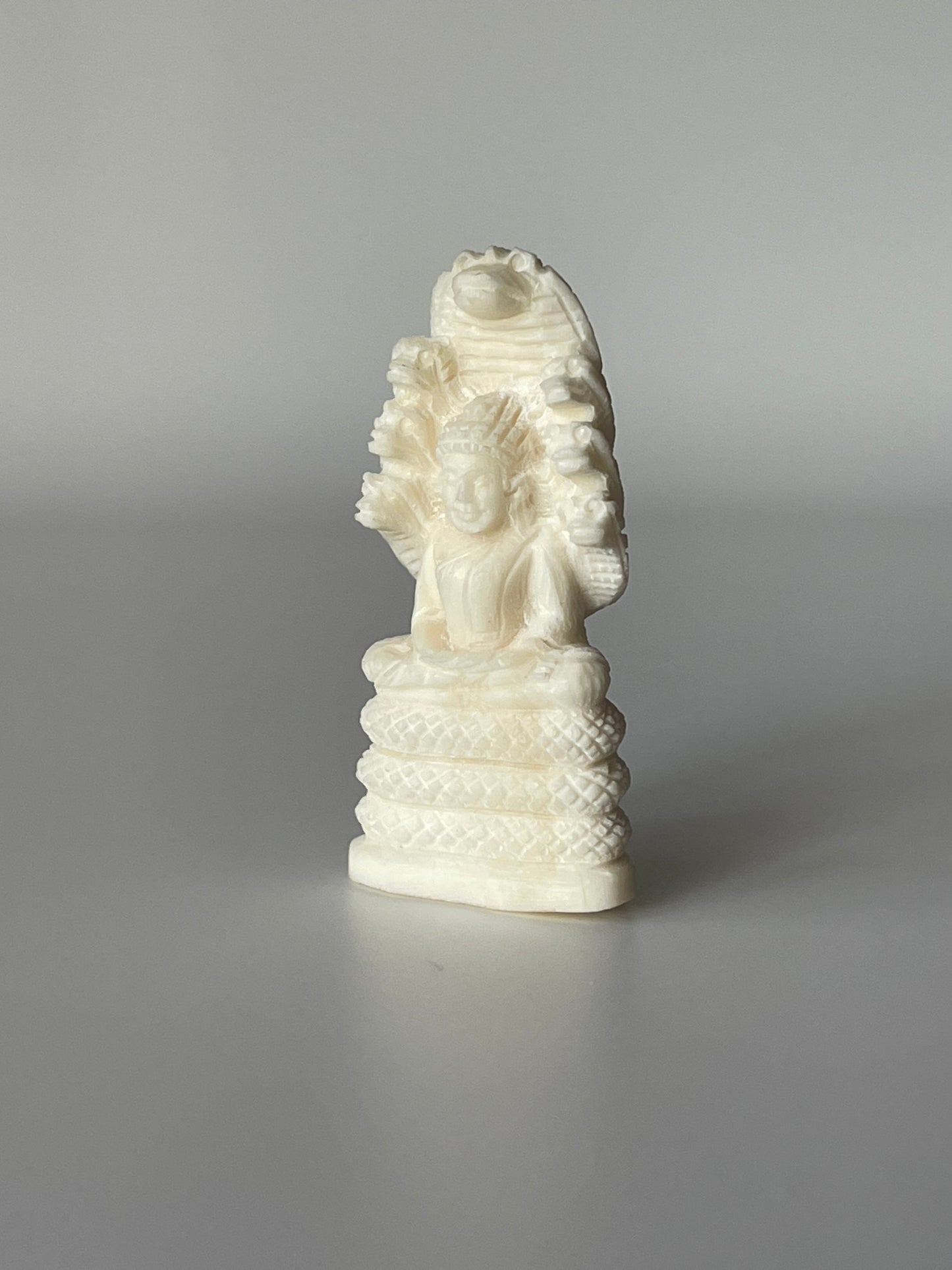 Khmer Style Cow Bone Naga Buddha