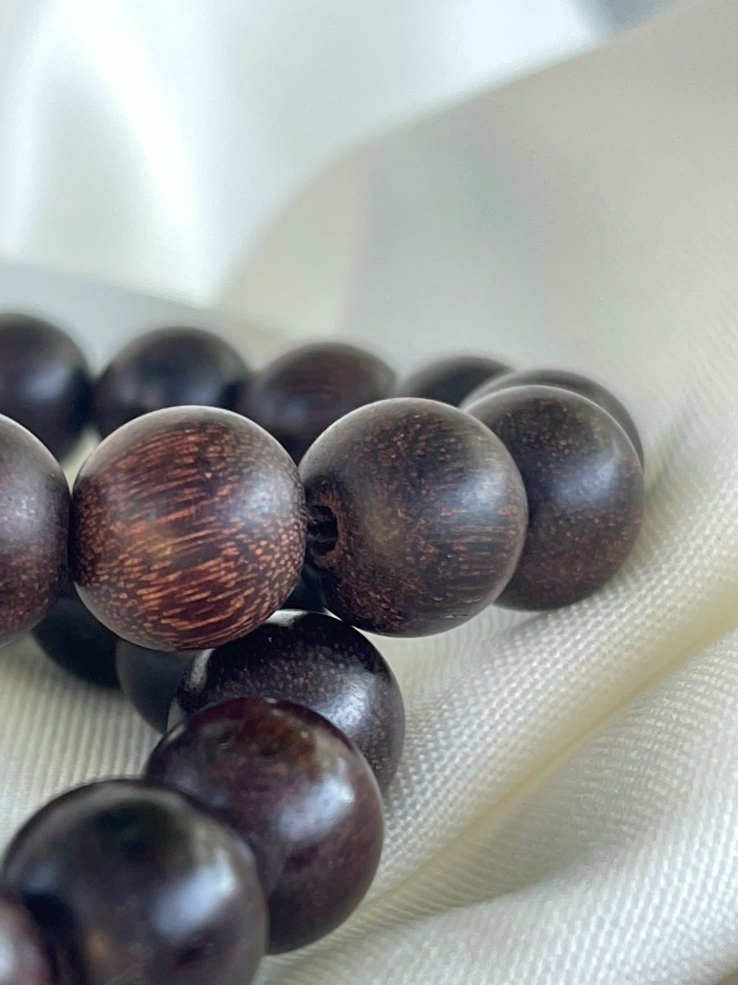 Natural Sandalwood Bead Bracelet